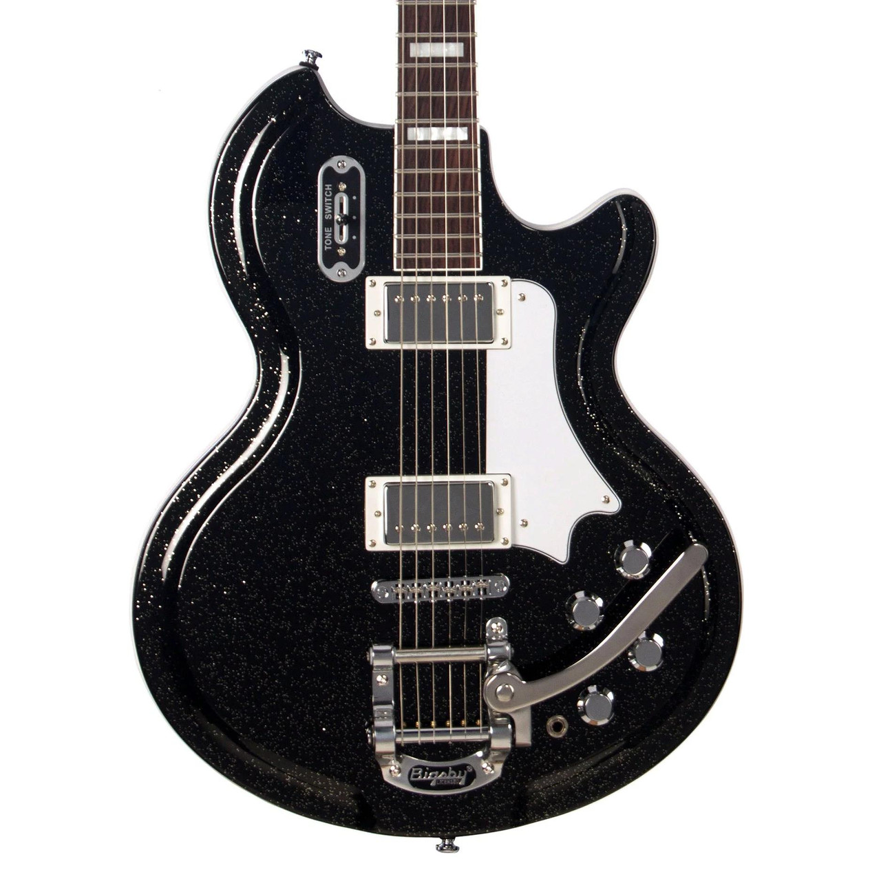 Airline '59 Coronado DLX Electric Guitar in Black Sparkle