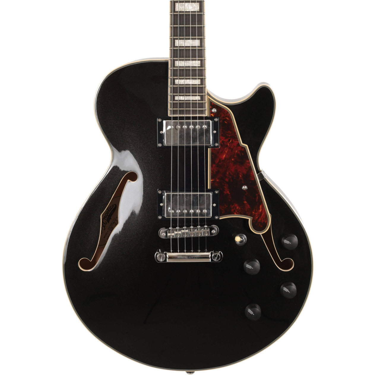 B Stock : D'Angelico Premier SS Single Cutaway Electric Guitar in Black Flake with Stopbar Tailpiece - 001 B Stock : D'Angelico Premier SS Single Cutaway Electric Guitar in Black Flake with Stopbar Tailpiece - 001