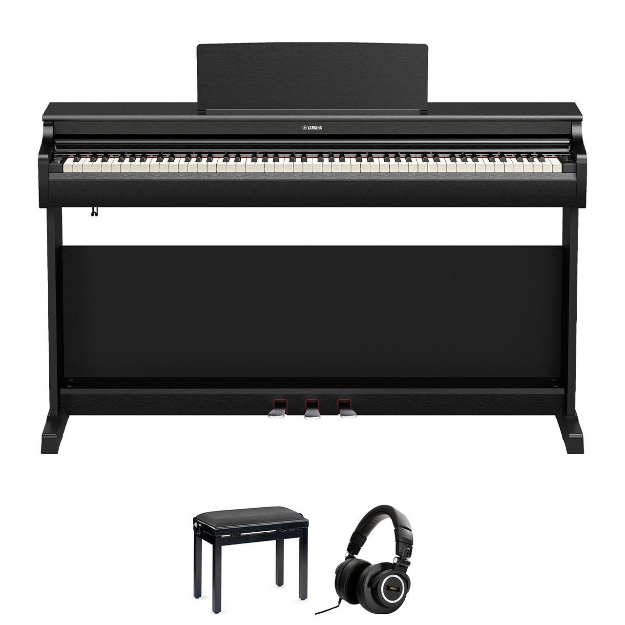 Yamaha YDP166B Digital Piano In Black Piano Bundle