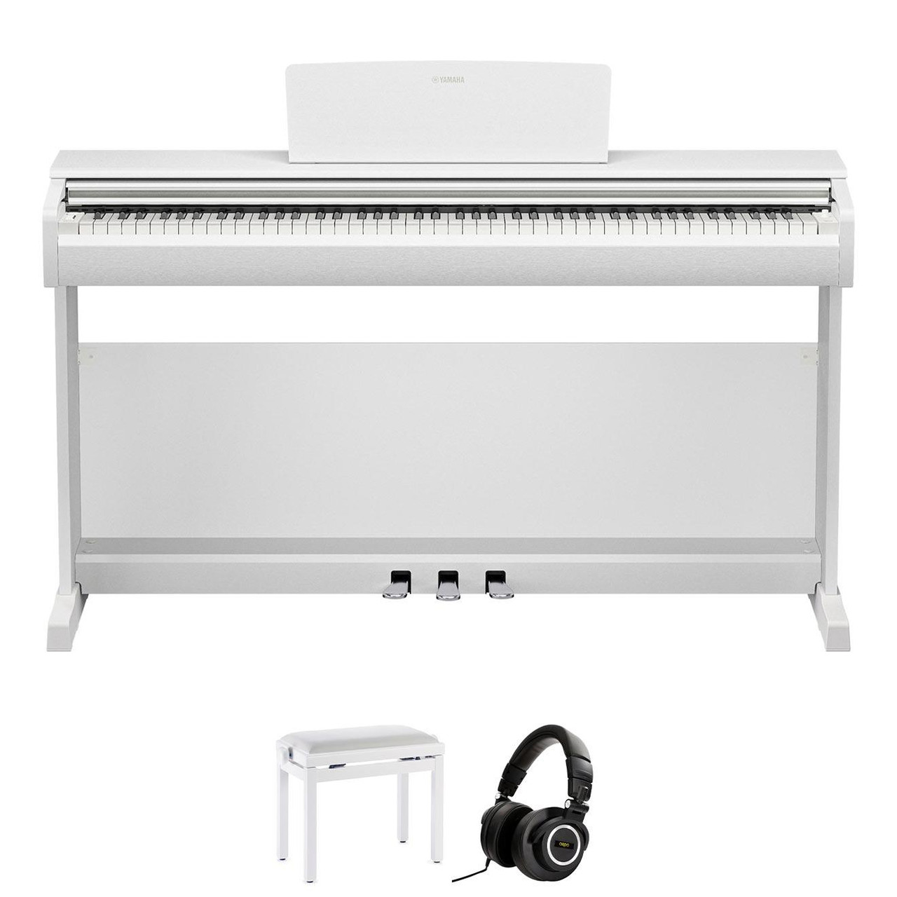Yamaha YDP146 Digital Piano In White Piano Bundle