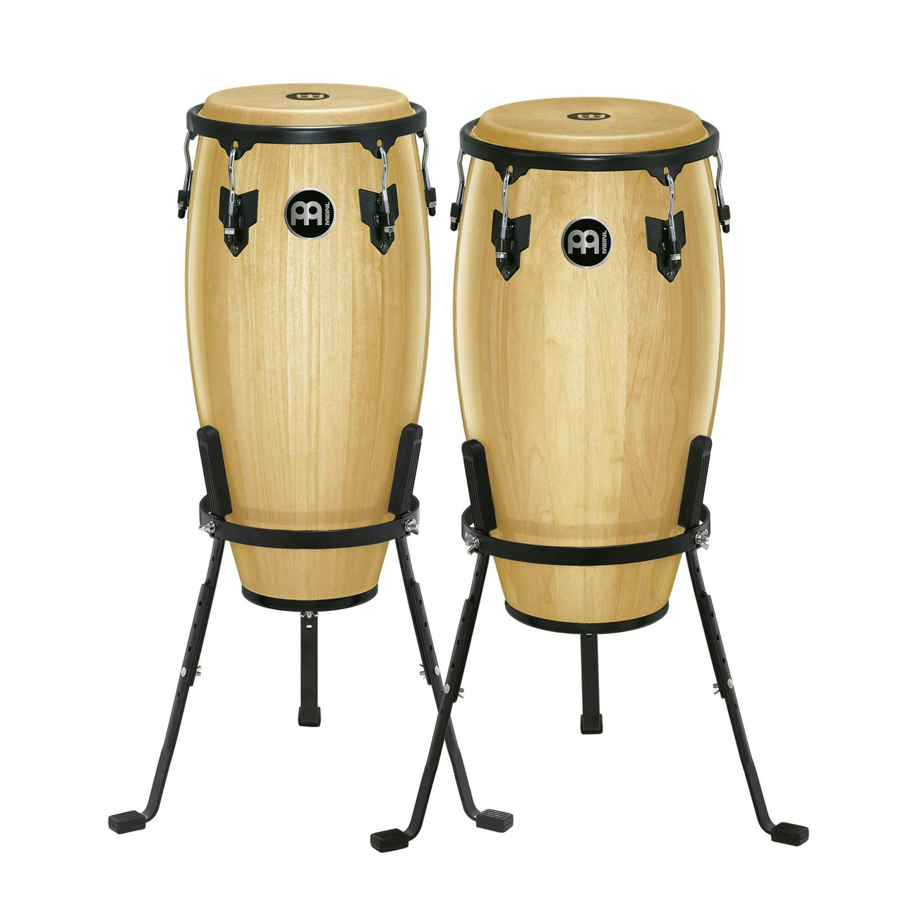 Meinl Headliner Conga Pair 11" & 12" in Natural with Stands Meinl Headliner Conga Pair 11" & 12" in Natural with Stands