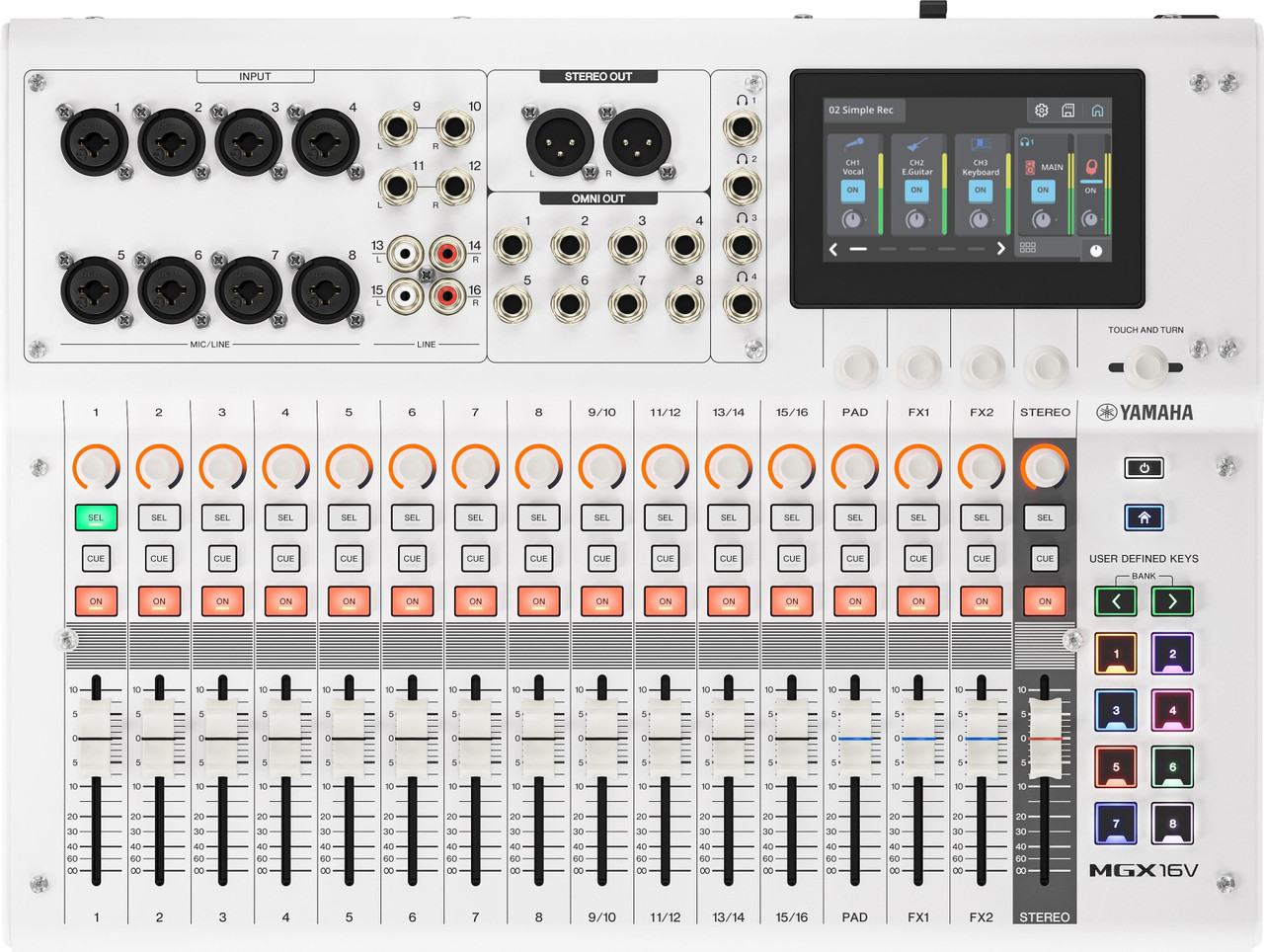 B Stock : Yamaha MGX16V-W 16 Channel Digital Mixer - White with Video Thru - 001 B Stock : Yamaha MGX16V-W 16 Channel Digital Mixer - White with Video Thru - 001