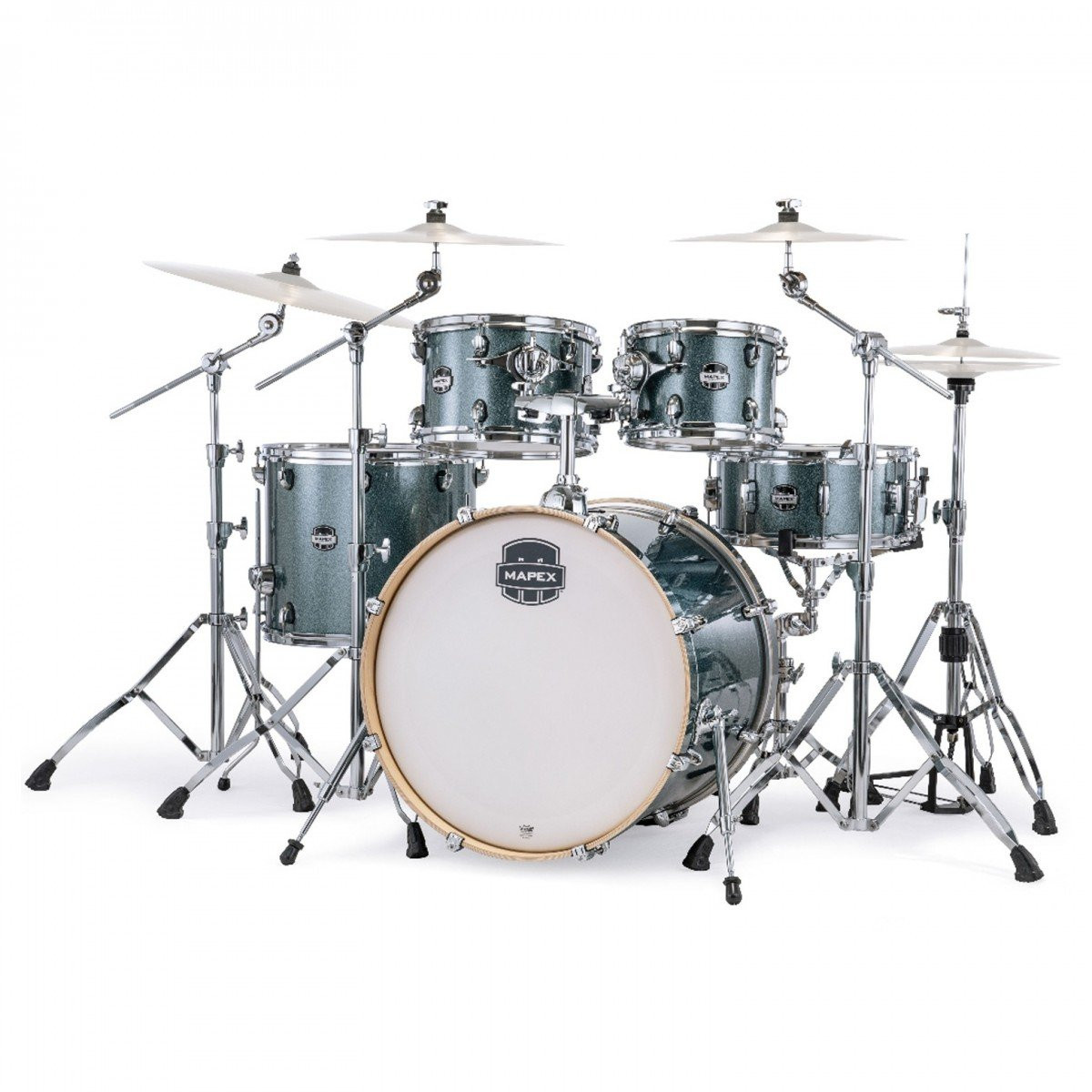 Mapex Mars Birch 22" Rock Acoustic Drum Kit in Twilight Sparkle Mapex Mars Birch 22" Rock Acoustic Drum Kit in Twilight Sparkle