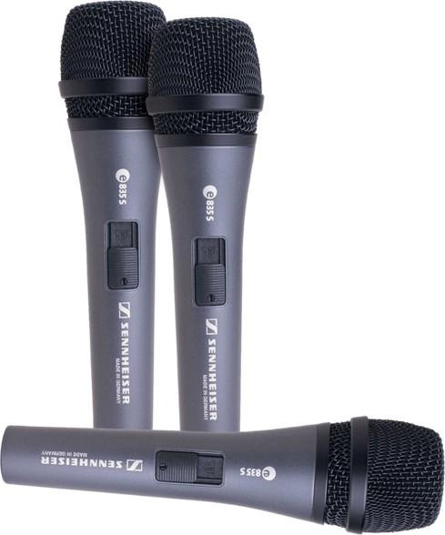 Sennheiser E835-S Dynamic Mic 3 - Pack Sennheiser E835-S Dynamic Mic 3 - Pack