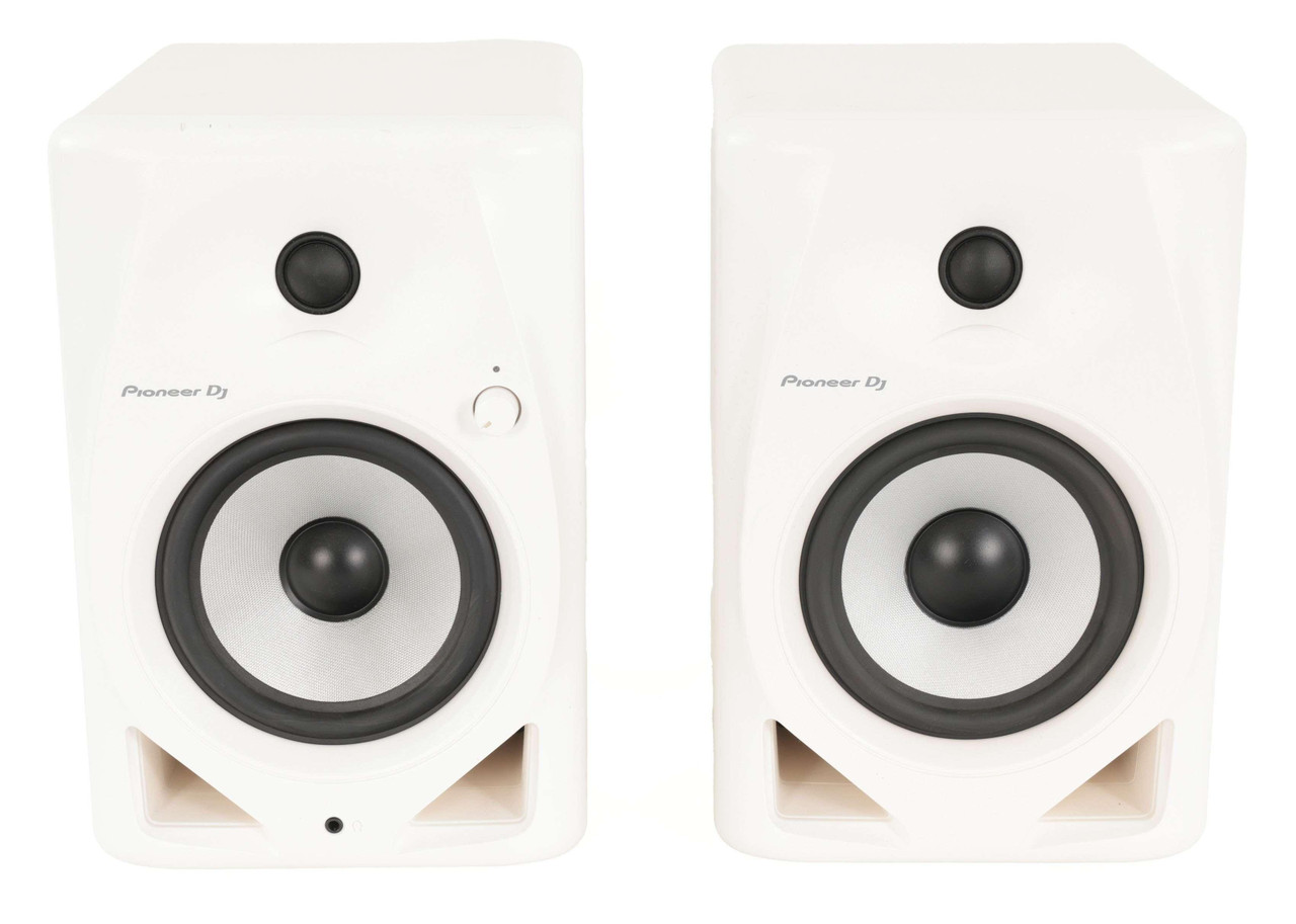 Second Hand Pioneer DM-50D-W Studio Monitors With Cable (PAIR) #802 Second Hand Pioneer DM-50D-W Studio Monitors With Cable (PAIR) #802