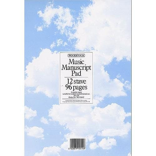 12 Stave 96 Page Manuscript Book Spiral Bound 12 Stave 96 Page Manuscript Book Spiral Bound