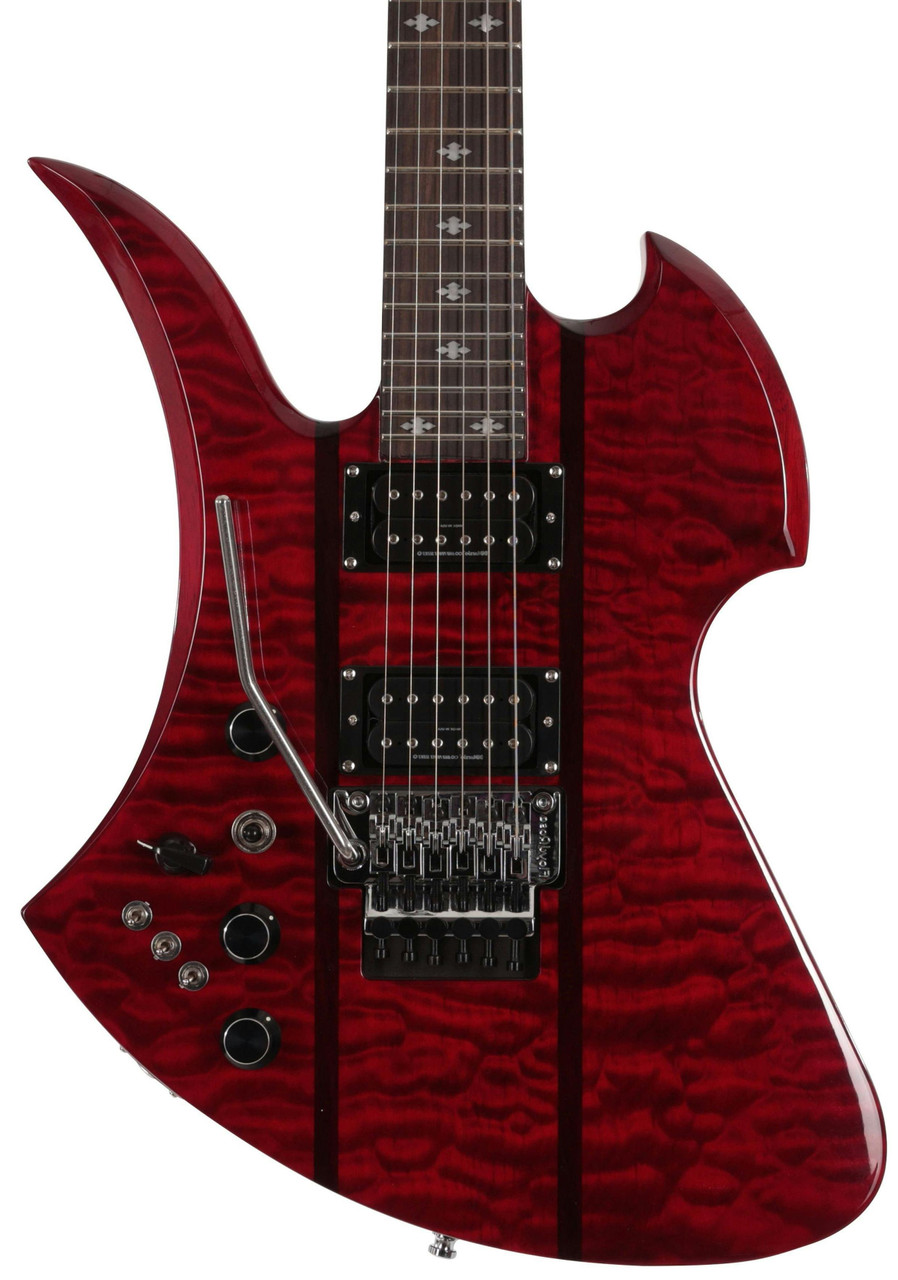 BC Rich Legacy Series Mockingbird ST Left Handed Electric Guitar with Floyd Rose in Transparent Red BC Rich Legacy Series Mockingbird ST Left Handed Electric Guitar with Floyd Rose in Transparent Red