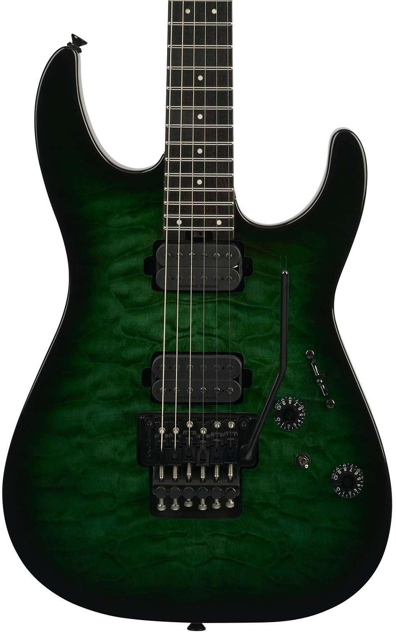 Charvel Pro-Mod Plus Dinky DK24 HH FR QM EB Electric Guitar in Cloaked Emerald Green Charvel Pro-Mod Plus Dinky DK24 HH FR QM EB Electric Guitar in Cloaked Emerald Green