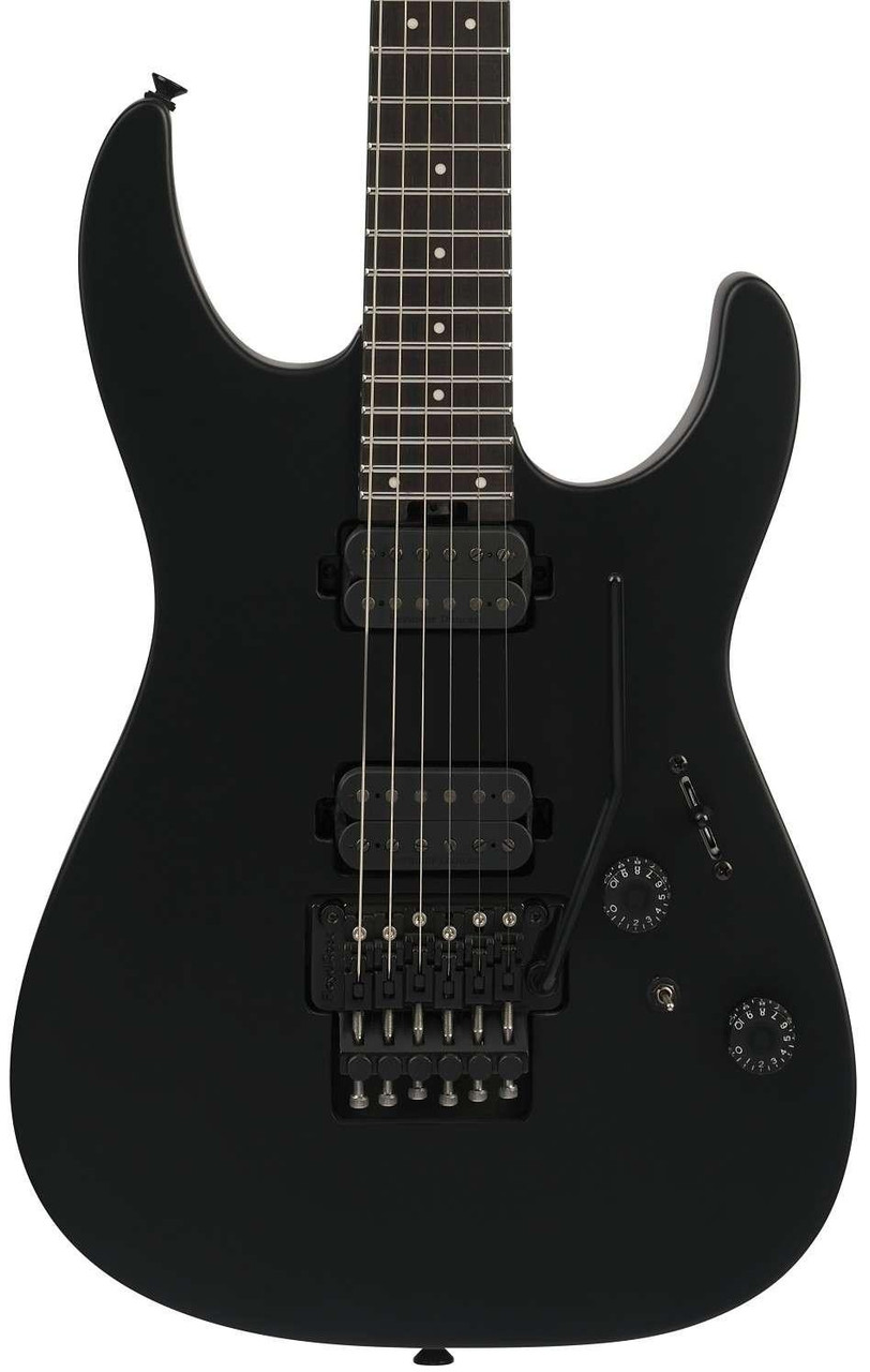 Charvel Pro-Mod Plus Dinky DK24 HH FR EB Electric Guitar in Satin Black Charvel Pro-Mod Plus Dinky DK24 HH FR EB Electric Guitar in Satin Black