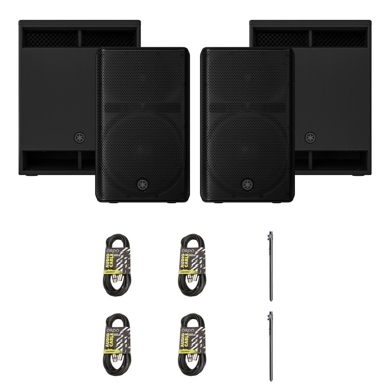 Yamaha DXR12 Mk3 PA with DXS15 Mk3 Subs PA Bundle Yamaha DXR12 Mk3 PA with DXS15 Mk3 Subs PA Bundle