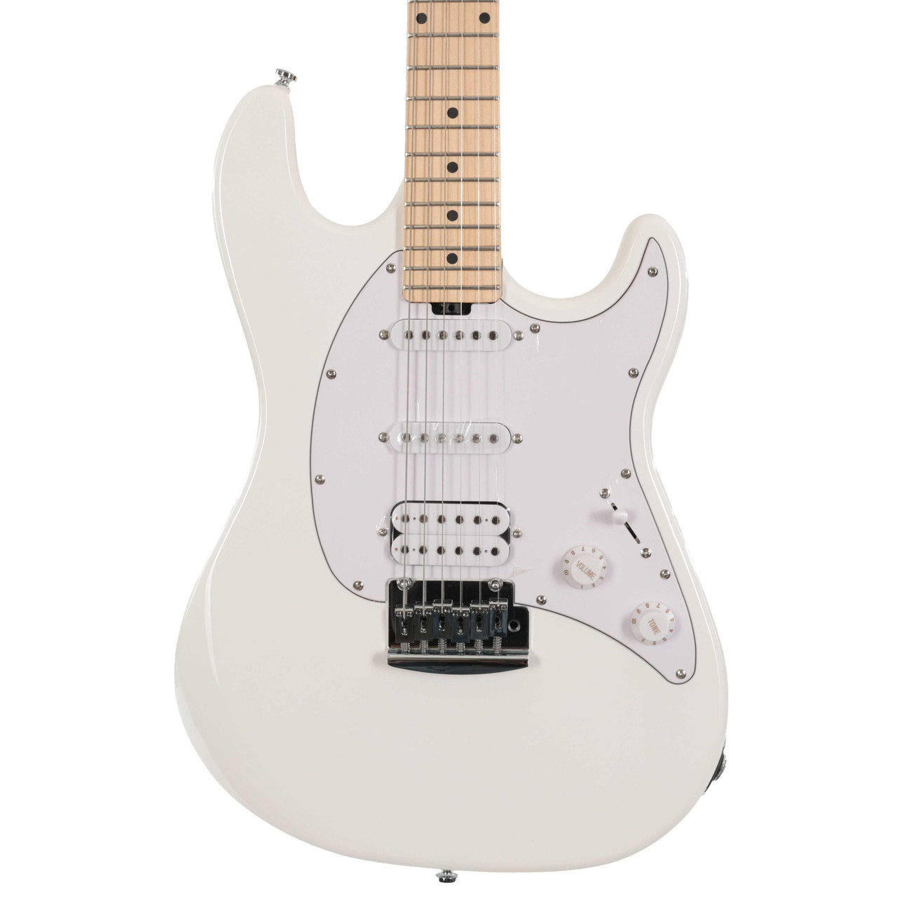 B Stock : Sterling by Music Man Sub Cutlass CT20 HSSin Canvas White with Maple Neck - 002 B Stock : Sterling by Music Man Sub Cutlass CT20 HSSin Canvas White with Maple Neck - 002