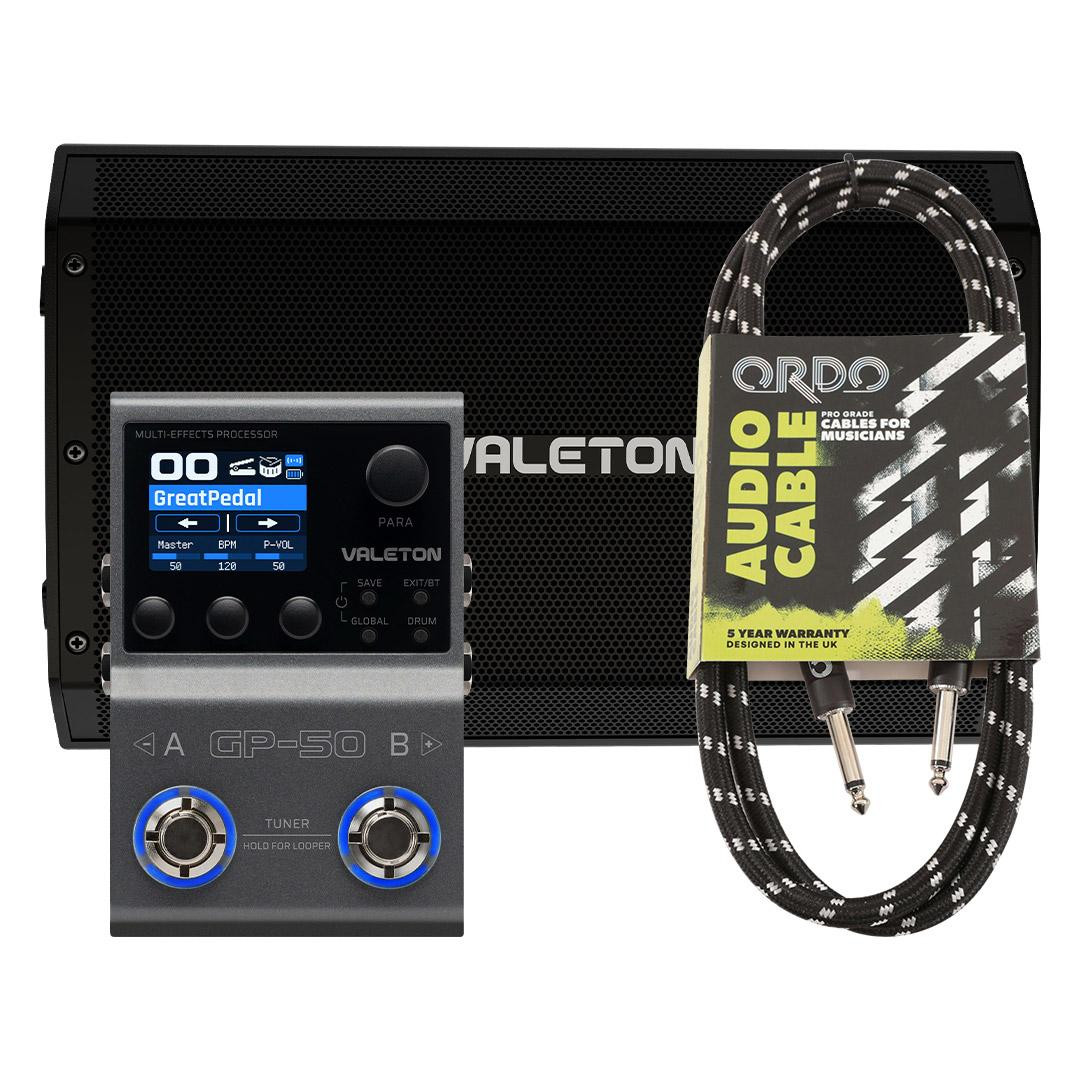 Valeton GP-50 Multi-FX Pedal & VFR-110 FRFR Guitar Cab Bundle