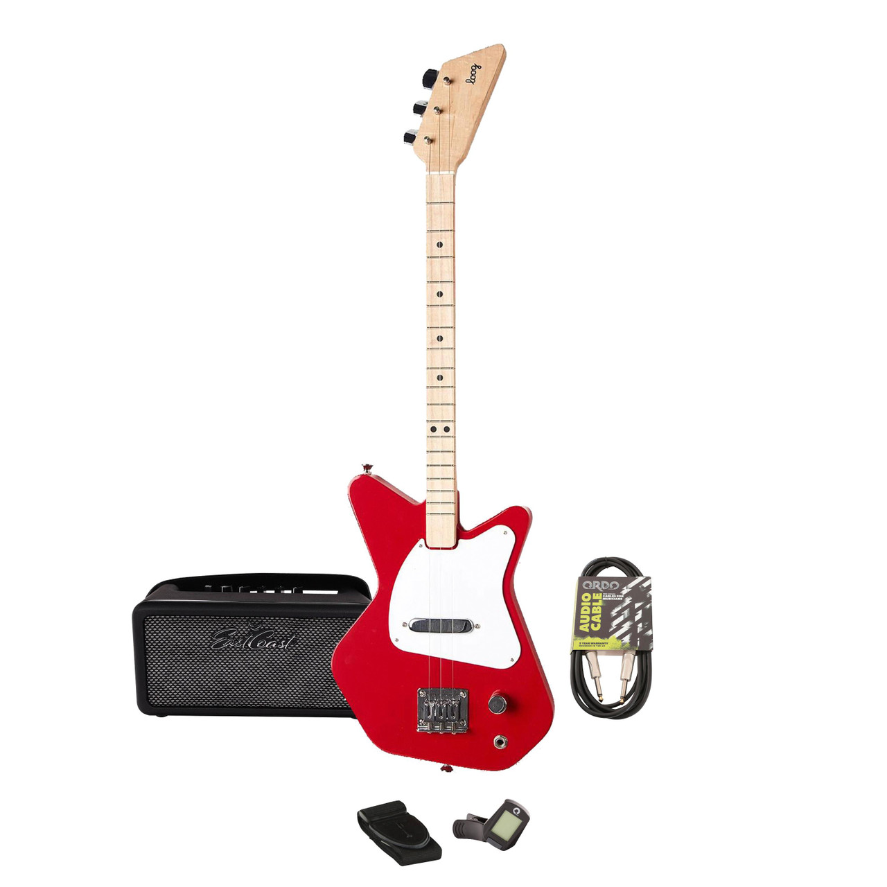 Loog Pro Electric Guitar Starter Pack in Red Loog Pro Electric Guitar Starter Pack in Red