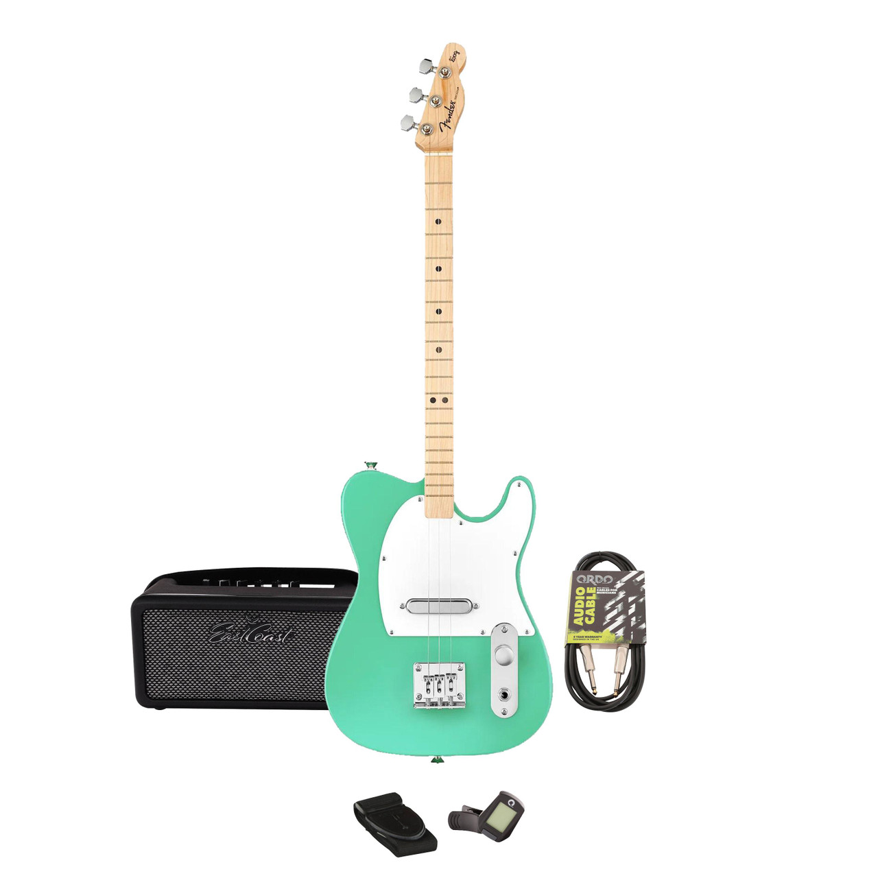 Loog X Fender Telecaster Electric Guitar in Seafoam Green Starter Pack