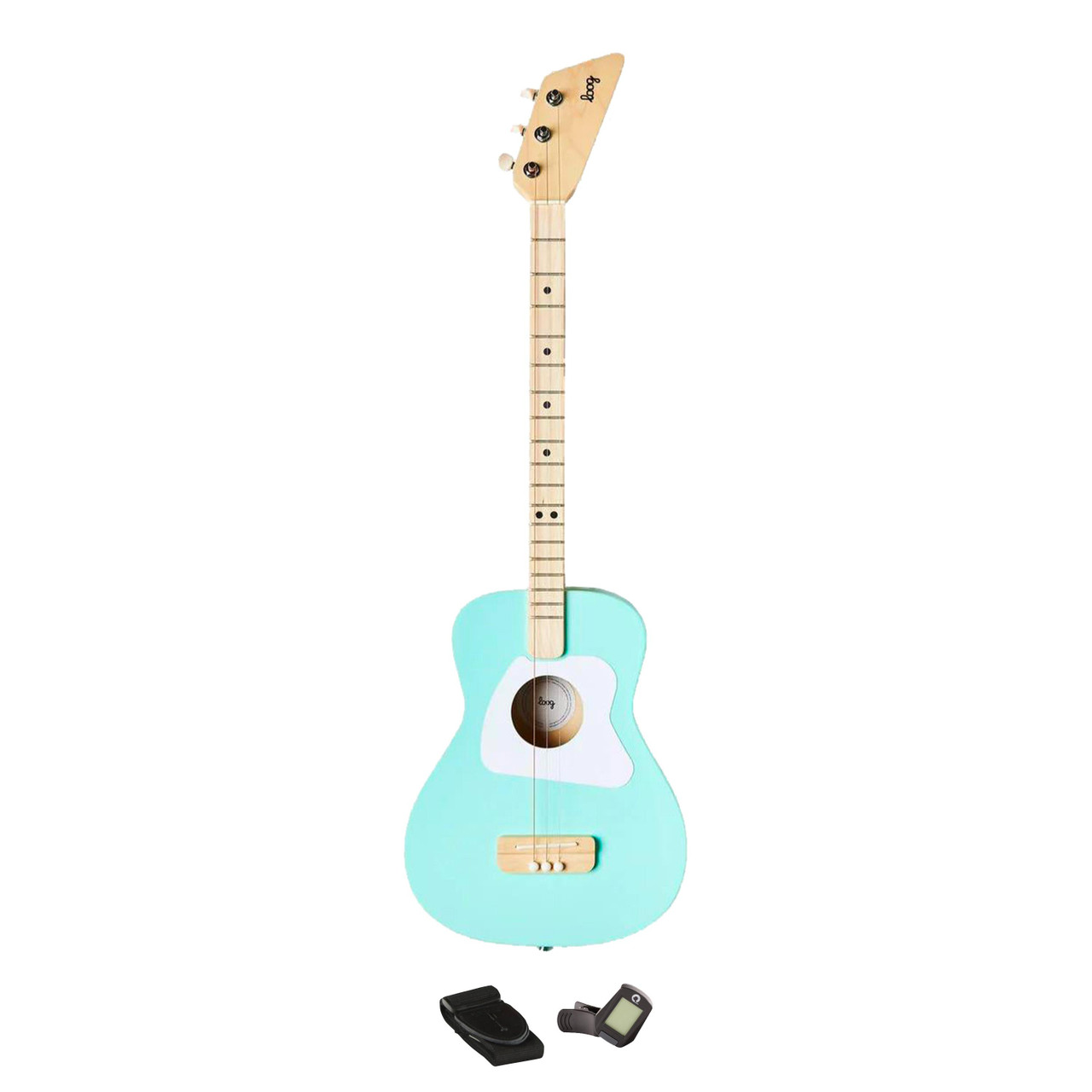 Loog Pro Acoustic Guitar in Green Starter Pack
