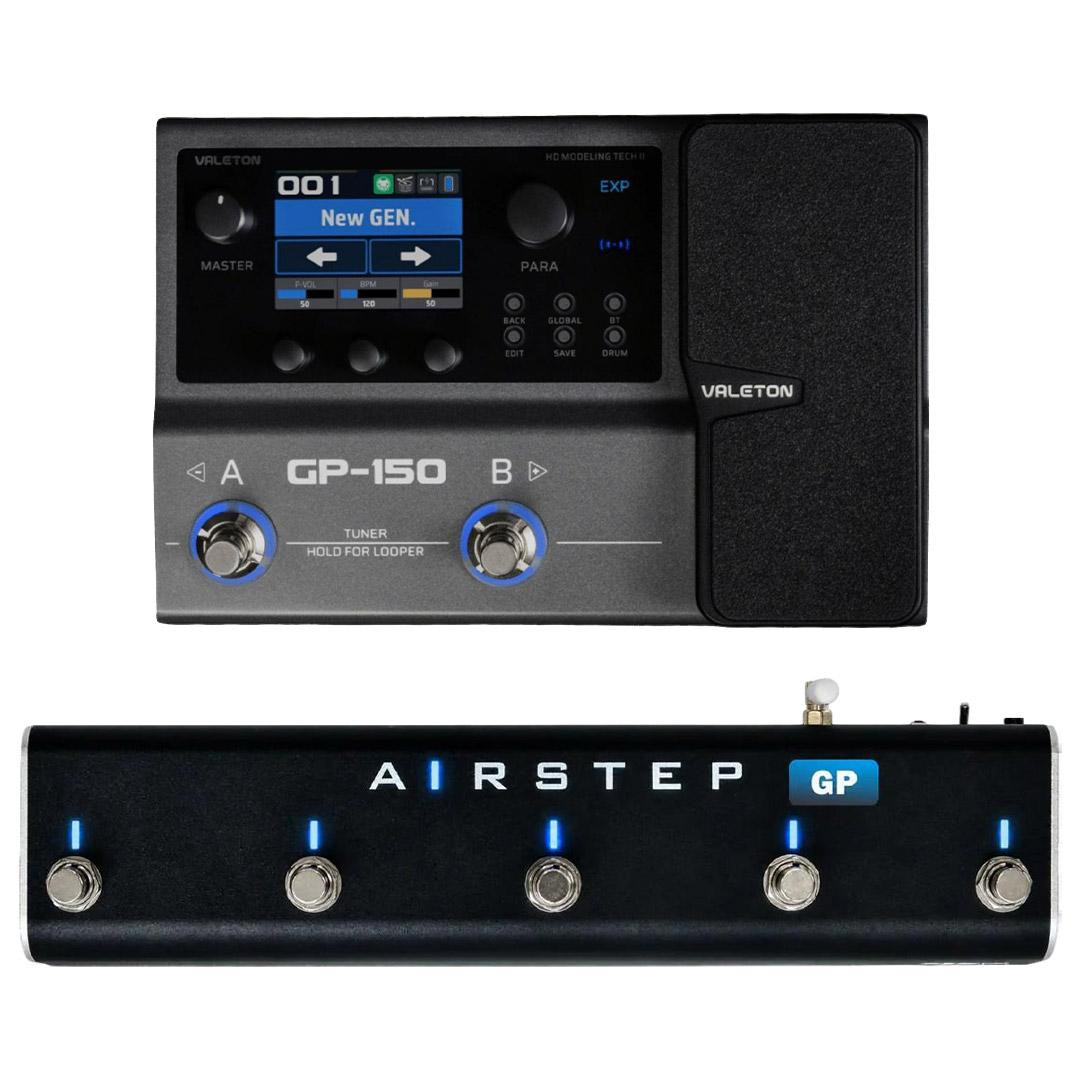 Valeton GP-150 Multi-FX Pedal & XSonic Airstep GP Controller Bundle