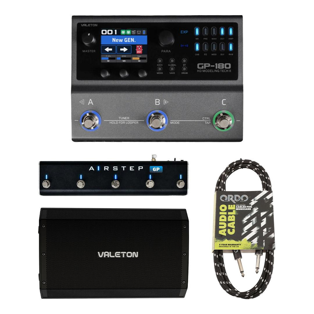 Valeton GP-180 Multi-FX Pedal, VFR-110 FRFR Guitar Cab & XSonic Airstep GP Controller Bundle Valeton GP-180 Multi-FX Pedal, VFR-110 FRFR Guitar Cab & XSonic Airstep GP Controller Bundle