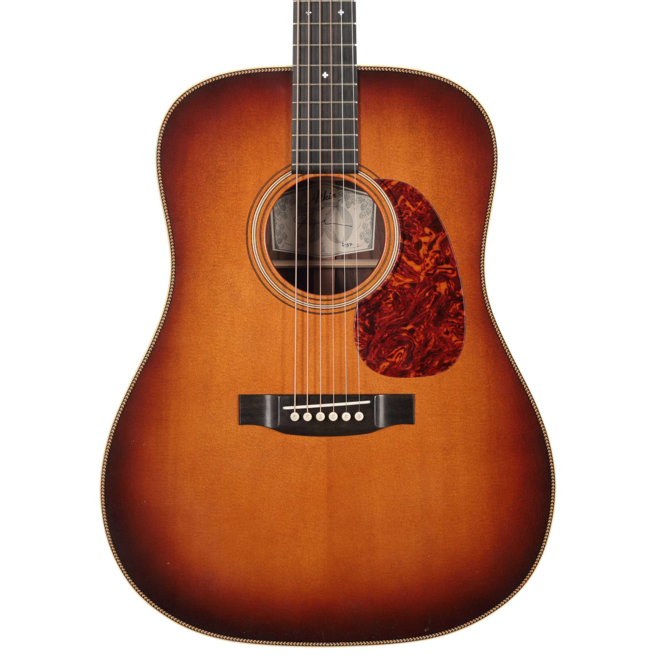 Second Hand Atkin Guitars D-37 Acoustic Guitar In Shade Burst Aged 023