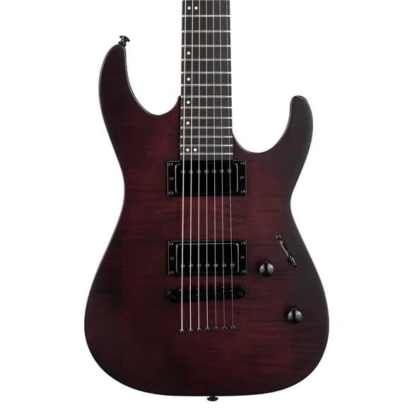 ESP LTD M-207DX Baritone Electric Guitar in Crimson Satin ESP LTD M-207DX Baritone Electric Guitar in Crimson Satin