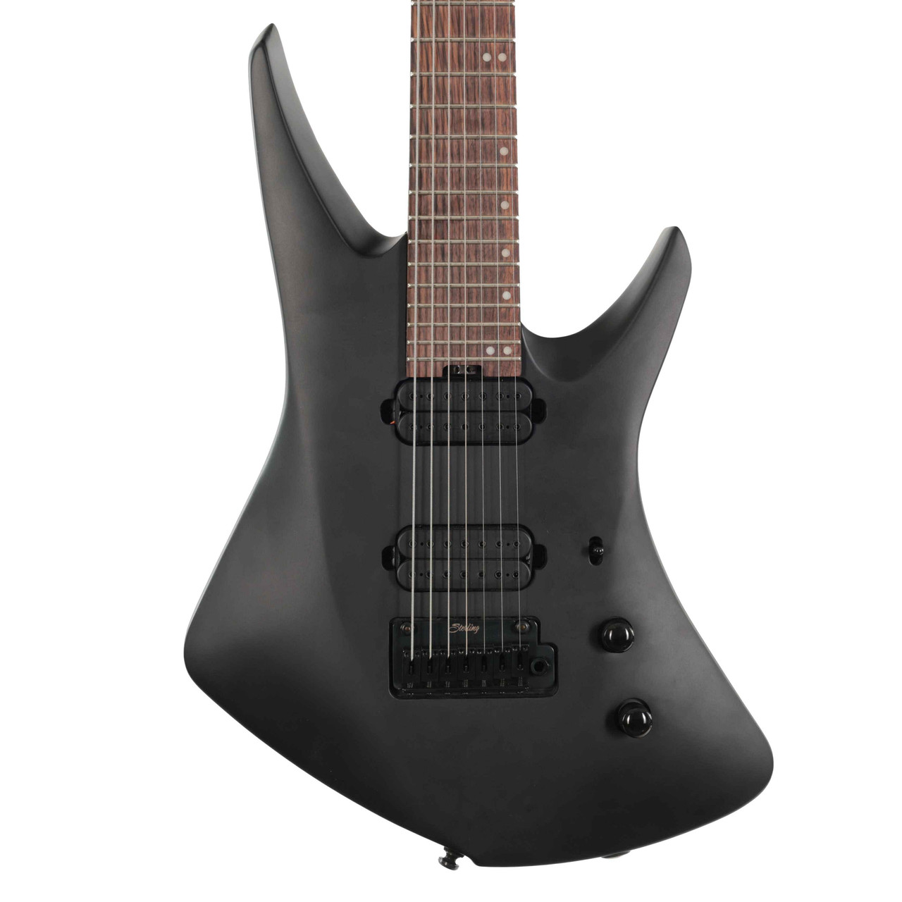 B Stock : Sterling by Music Man Kaizen 7-String Electric Guitar in Stealth Black - 001 B Stock : Sterling by Music Man Kaizen 7-String Electric Guitar in Stealth Black - 001