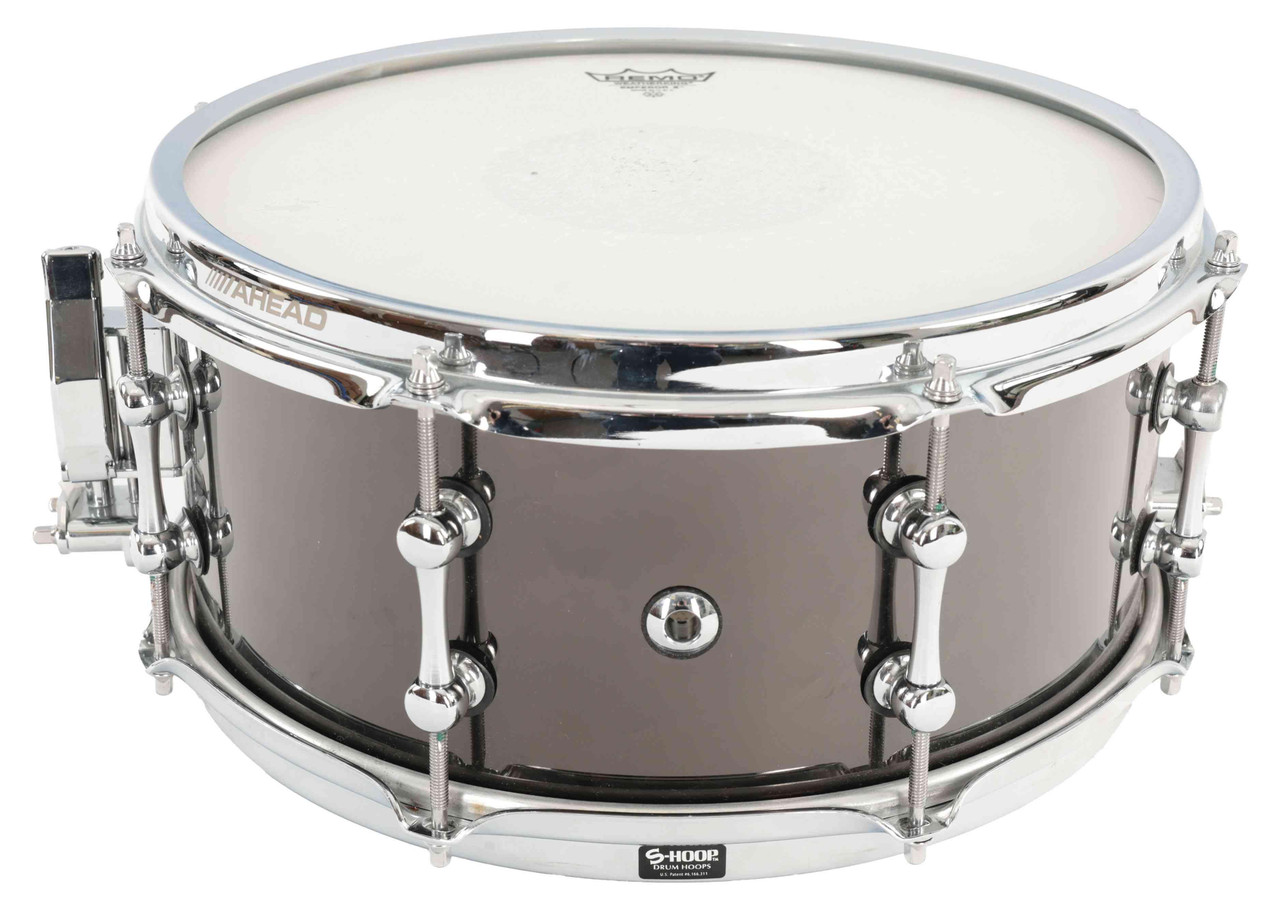 Second Hand Ahead 13x6 Black Chrome On Brass Snare #019 Second Hand Ahead 13x6 Black Chrome On Brass Snare #019