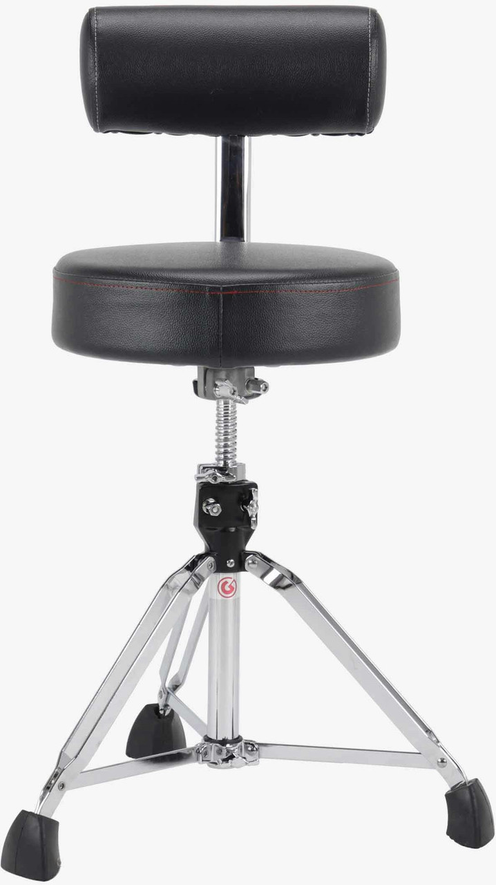 GIBRALTAR 9000 Series Stool, Round Stool, Black withBackrest