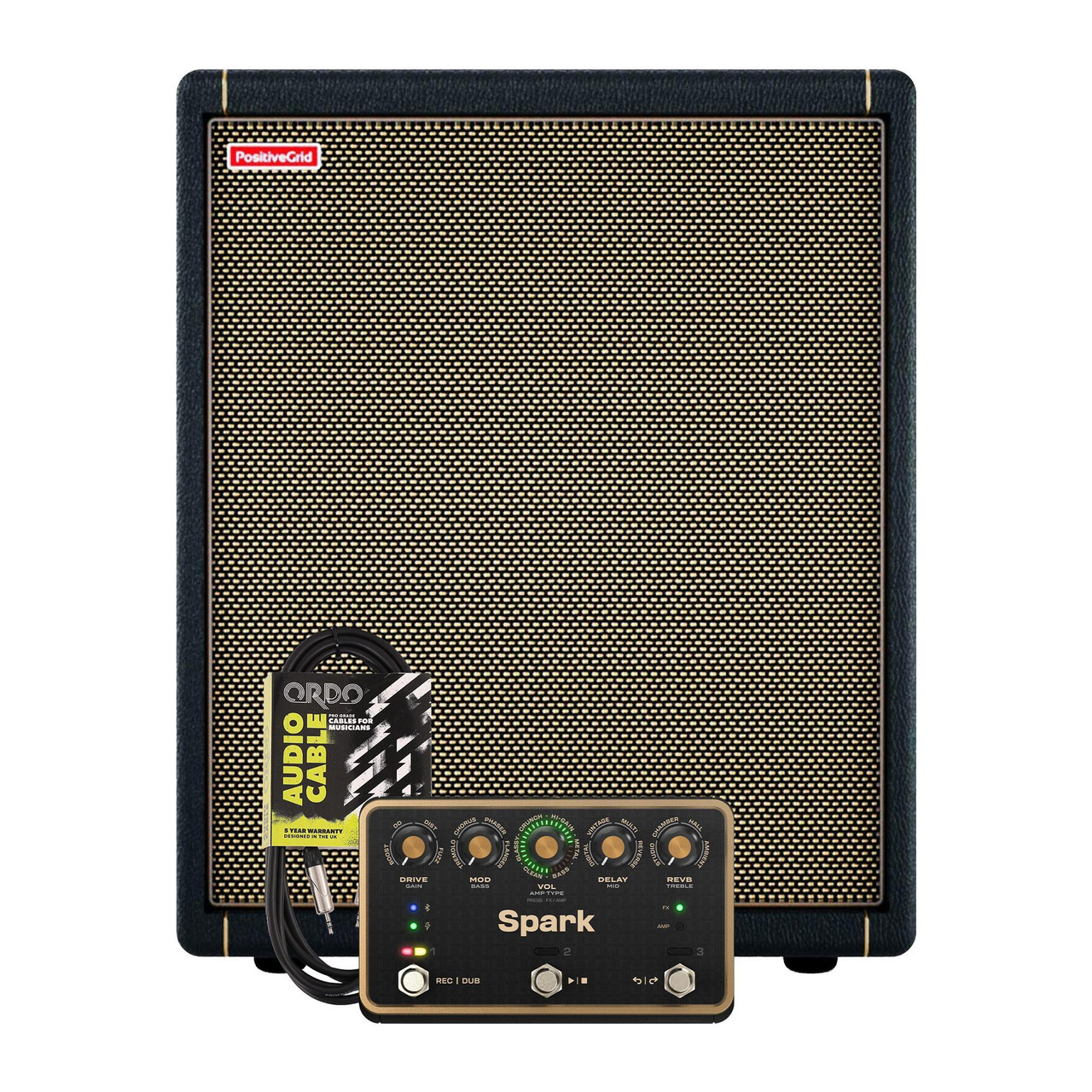 Positive Grid Spark Pedal Gig Bundle With Spark CAB Positive Grid Spark Pedal Gig Bundle With Spark CAB