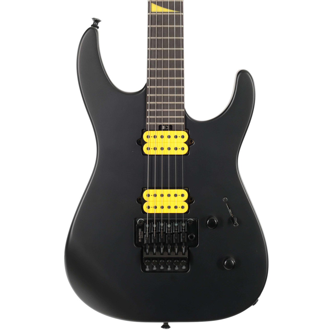 B Stock : Jackson MJ Series Dinky in Stealth with Yellow Pickups - 002