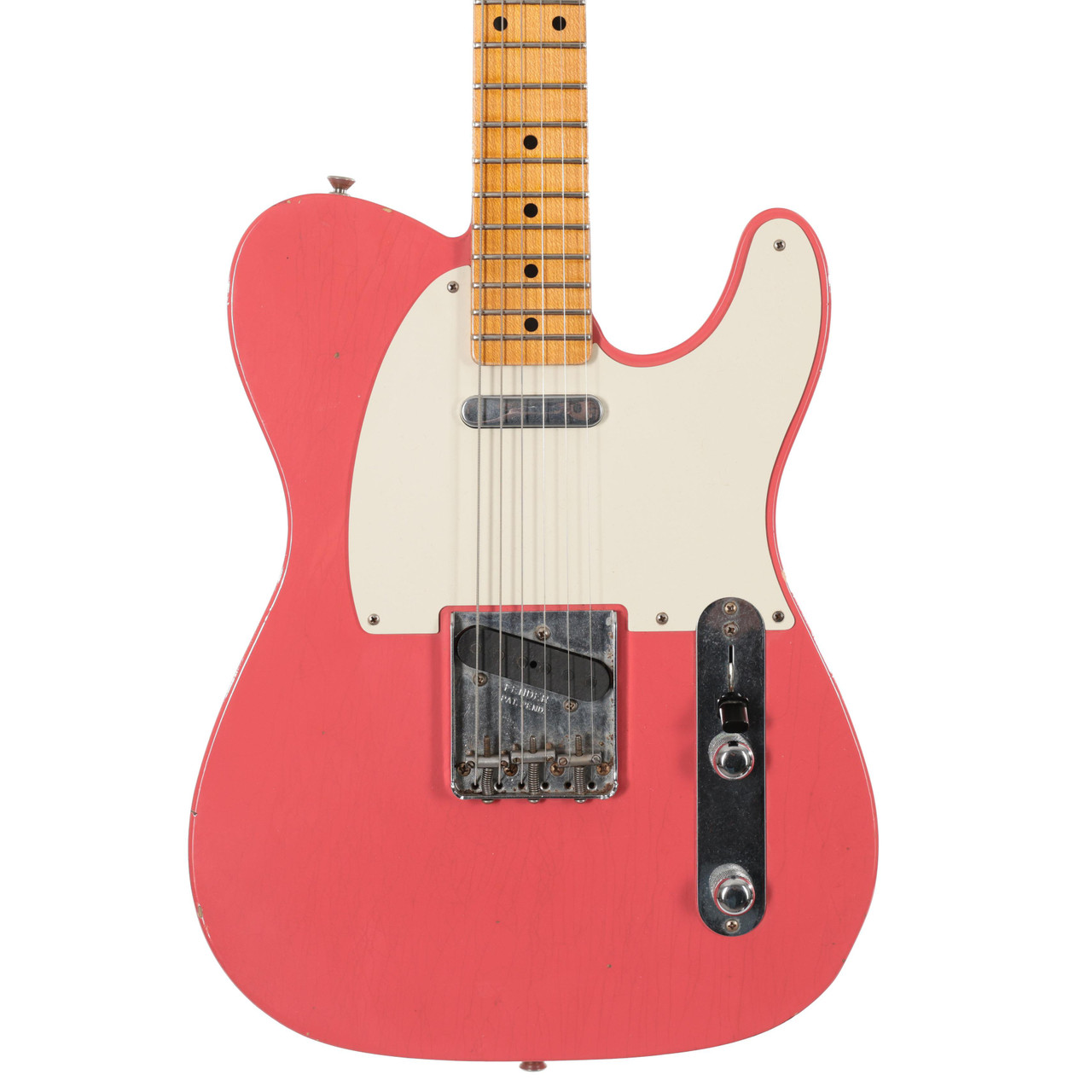 Second Hand Fender Custom Shop 56 Tele Journeyman In Super Faded Aged Fiesta Red #047 Second Hand Fender Custom Shop 56 Tele Journeyman In Super Faded Aged Fiesta Red #047