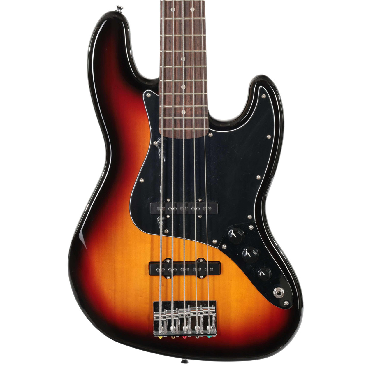 Second Hand Squier Affinity 5 String Jazz Bass Guitar In 3 Tone Sunburst #060 Second Hand Squier Affinity 5 String Jazz Bass Guitar In 3 Tone Sunburst #060