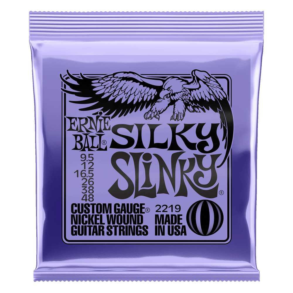 Ernie Ball Silky Slinky Nickel Wound Electric Guitar Strings 9.5-48 Ernie Ball Silky Slinky Nickel Wound Electric Guitar Strings 9.5-48