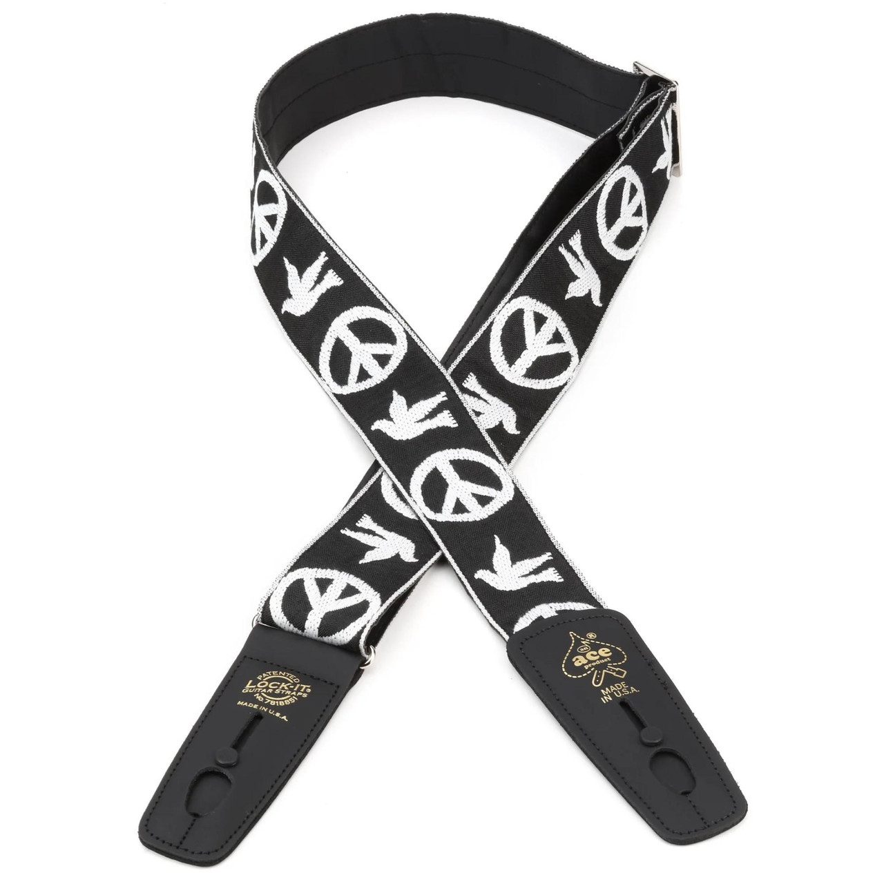 Lock-It Straps Vintage Series Peace Dove Guitar Strap Lock-It Straps Vintage Series Peace Dove Guitar Strap
