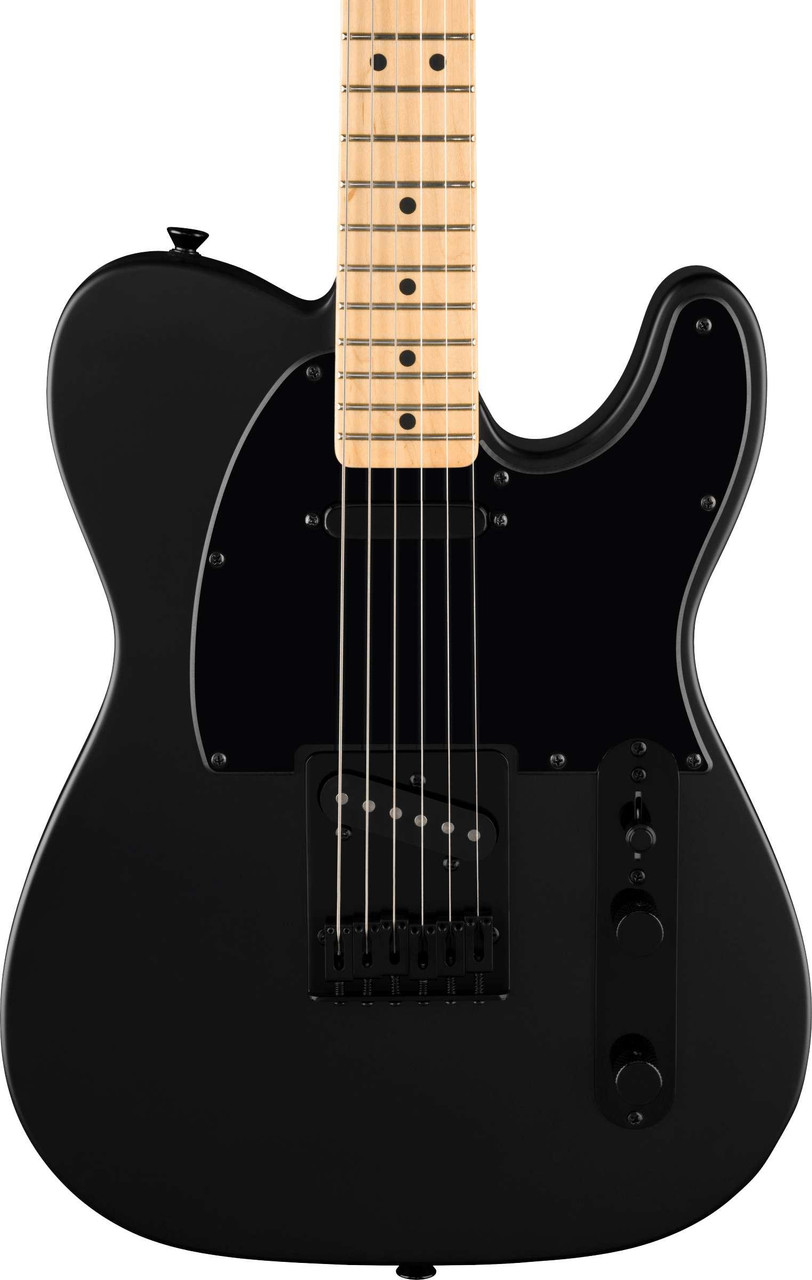 Fender Limited Edition Standard Blackout Telecaster Electric Guitar in Satin Black
