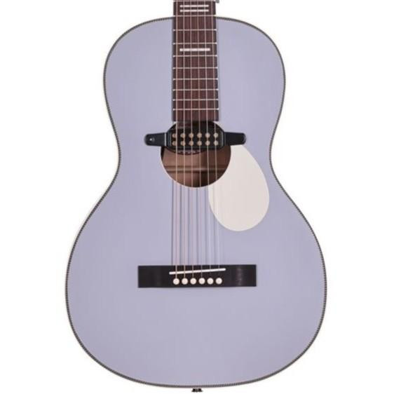 Recording King Dirty 30's Single 0, Series 7 Accoustic-Electric Parlor Guitar In Arctic Blue. Recording King Dirty 30's Single 0, Series 7 Accoustic-Electric Parlor Guitar In Arctic Blue.
