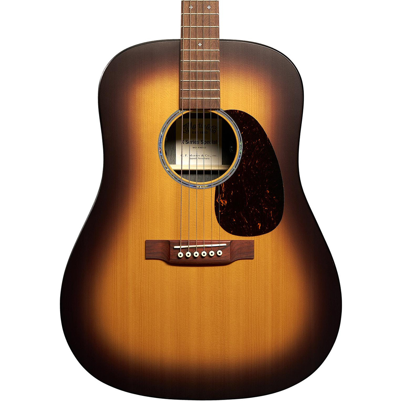 Martin X Series D-X2E Special Edition Electro Acoustic Guitar in Brazilian Burst