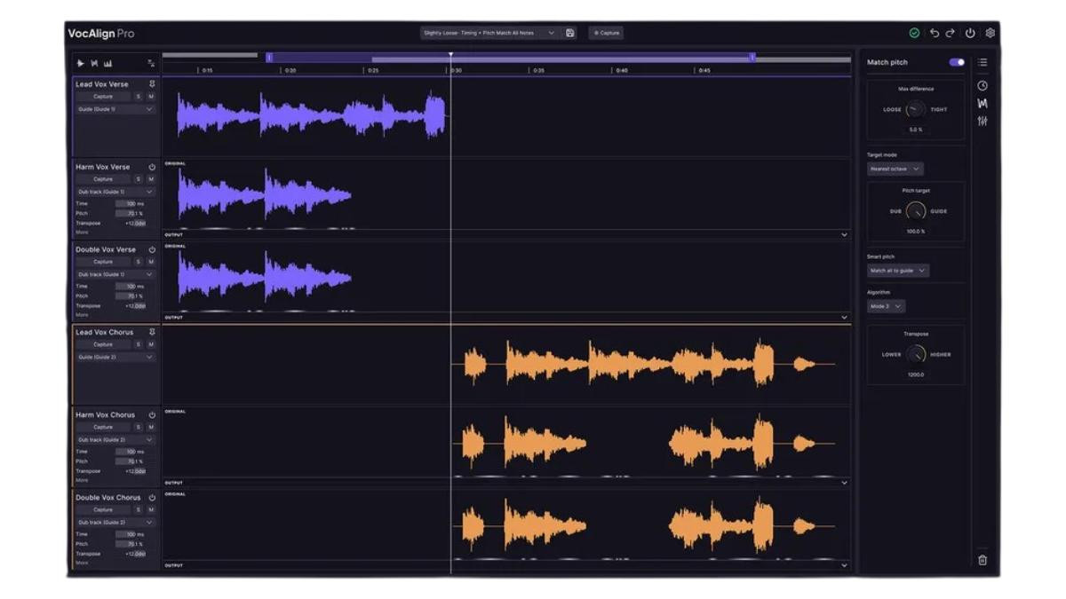 Synchro Arts VocAlign 7 Pro vocal alignment and pitch matching Synchro Arts VocAlign 7 Pro vocal alignment and pitch matching