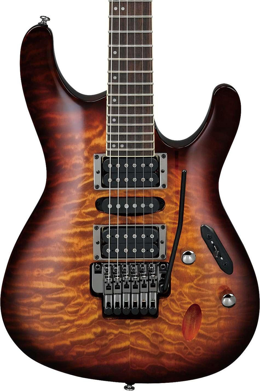 Ibanez S670QM-DEB S-Series in Dragon Eye Burst in S670QM-DEB S-Series