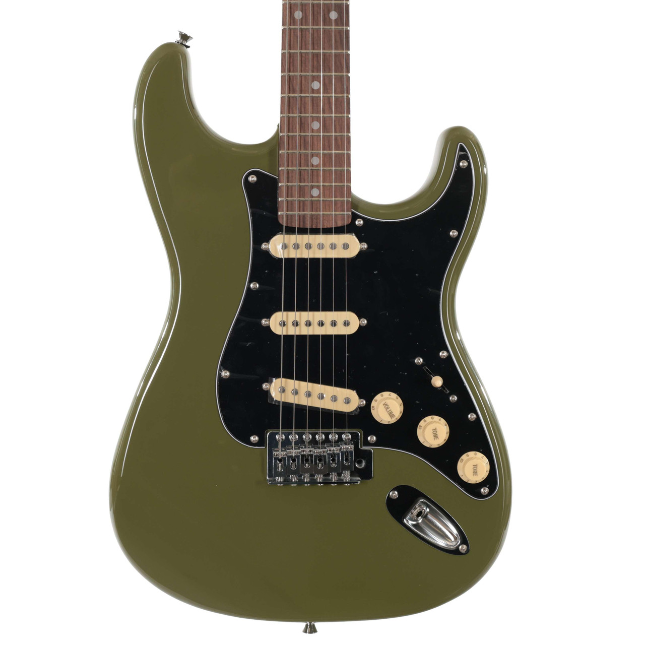 B Stock : Eastcoast ST1 Electric Guitar In Drab Olive Green With Rosewood Fretboard - 005 B Stock : Eastcoast ST1 Electric Guitar In Drab Olive Green With Rosewood Fretboard - 005