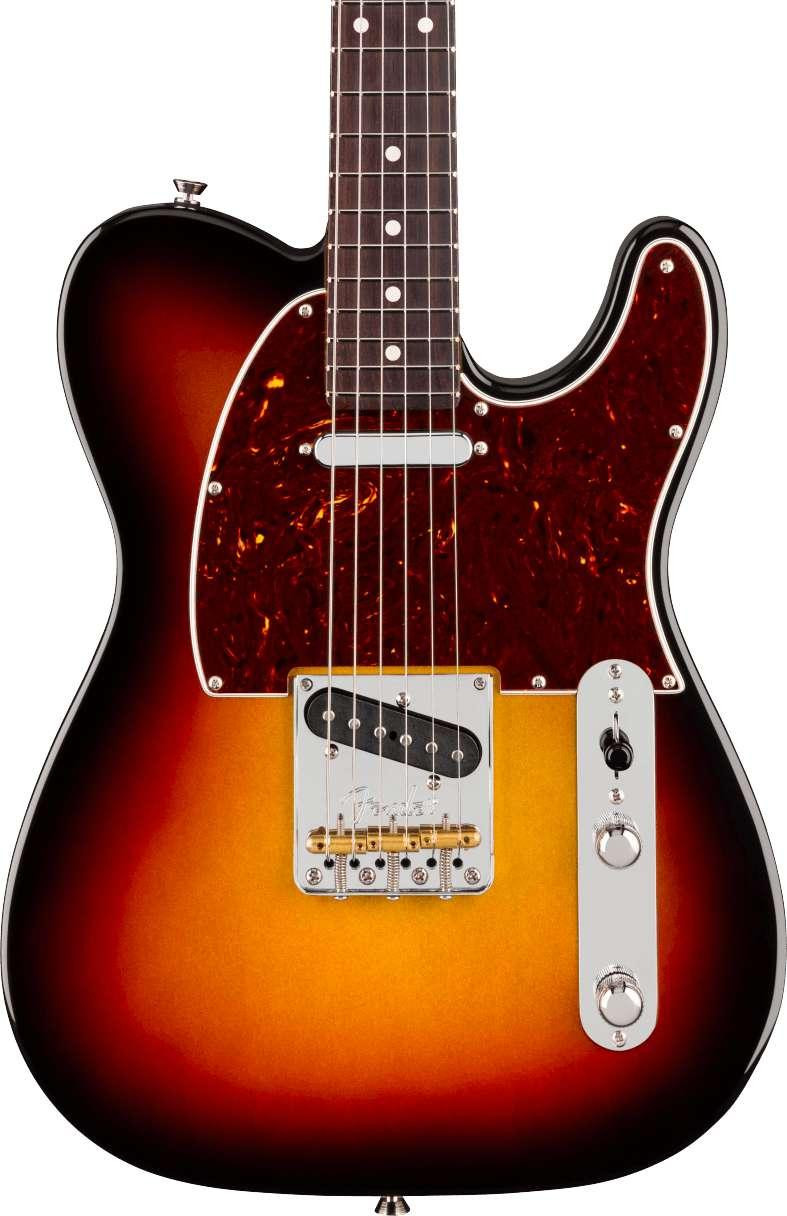 Fender American Professional Telecaster Electric Guitar in 3-Colour Sunburst, Rosewood Fingerboard