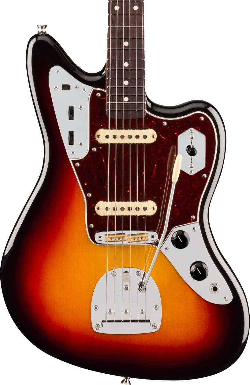 Fender American Professional Jaguar Electric Guitar in 3-Colour Sunburst, Rosewood Fingerboard