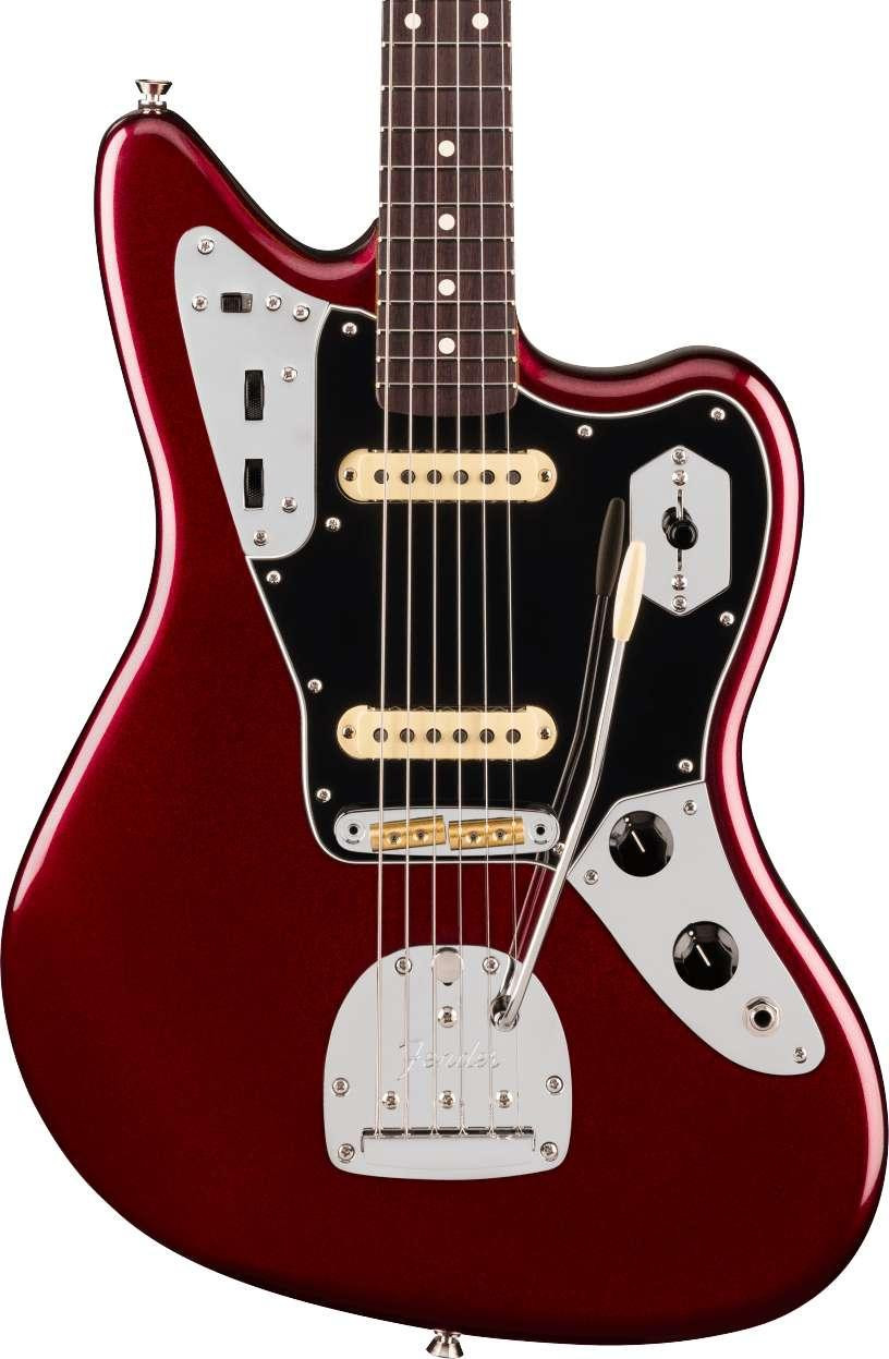 Fender American Professional Jaguar Electric Guitar in Oxblood, Rosewood Fingerboard
