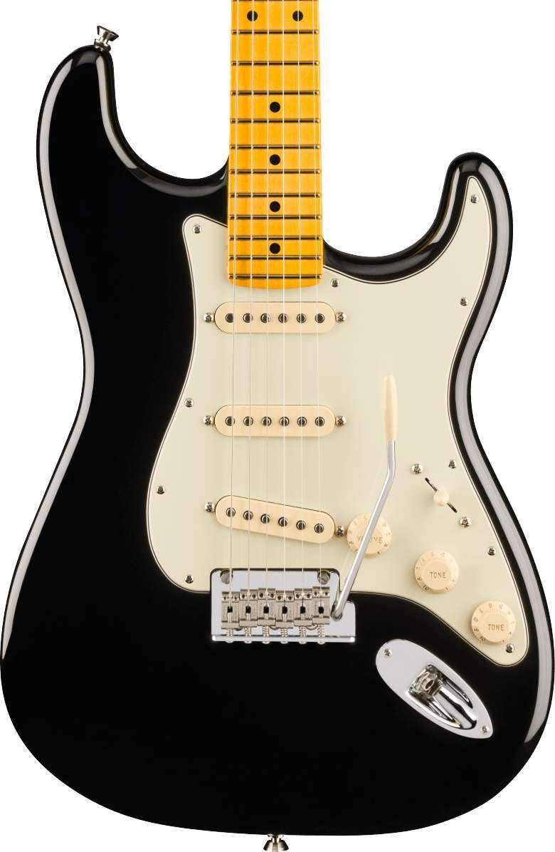 Fender American Professional Stratocaster Electric Guitar in Black, Maple Fingerboard