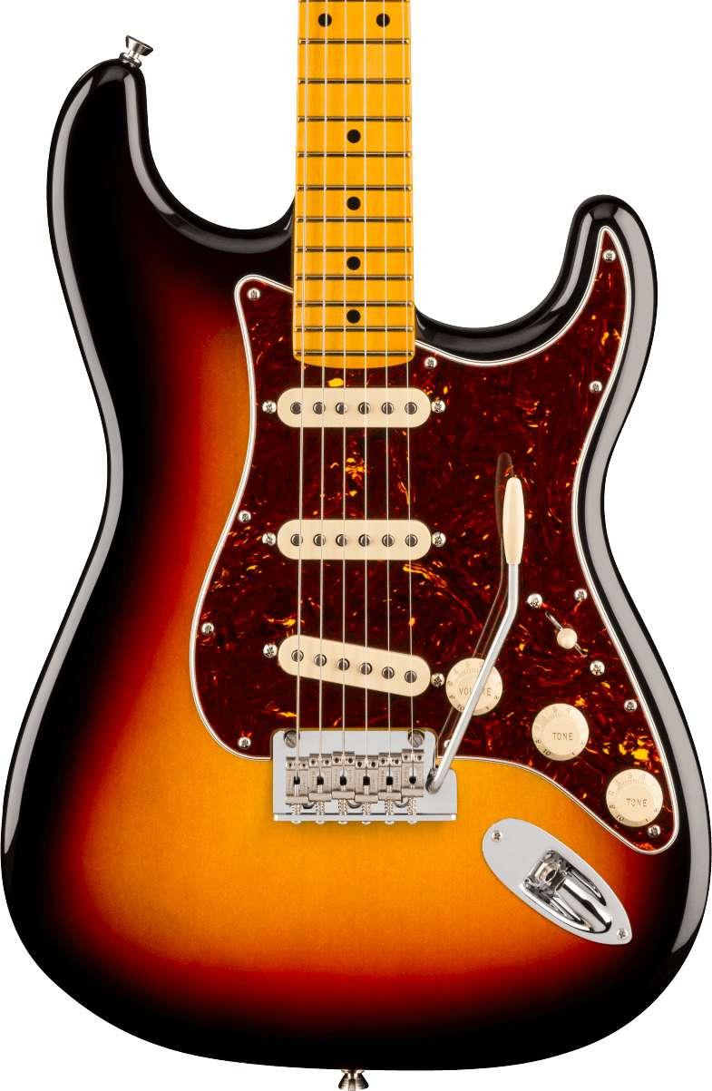 Fender American Professional Stratocaster Electric Guitar in 3-Colour Sunburst, Maple Fingerboard