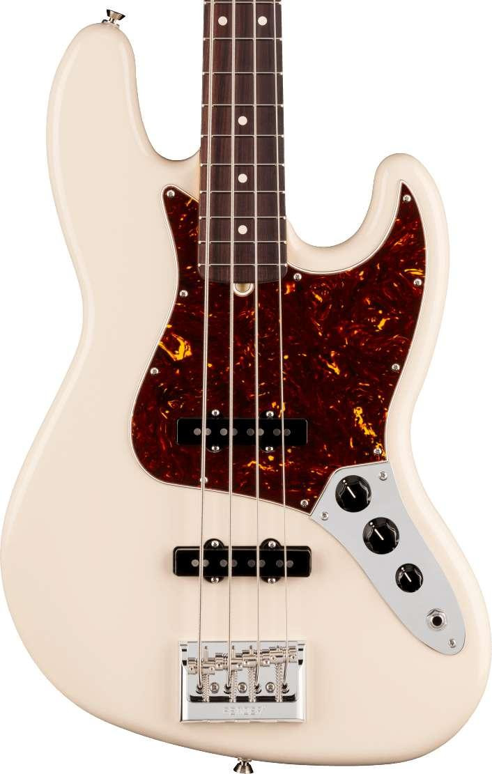 Fender American Professional Jazz Bass Guitar in Olympic White, Rosewood Fingerboard Fender American Professional Jazz Bass Guitar in Olympic White, Rosewood Fingerboard