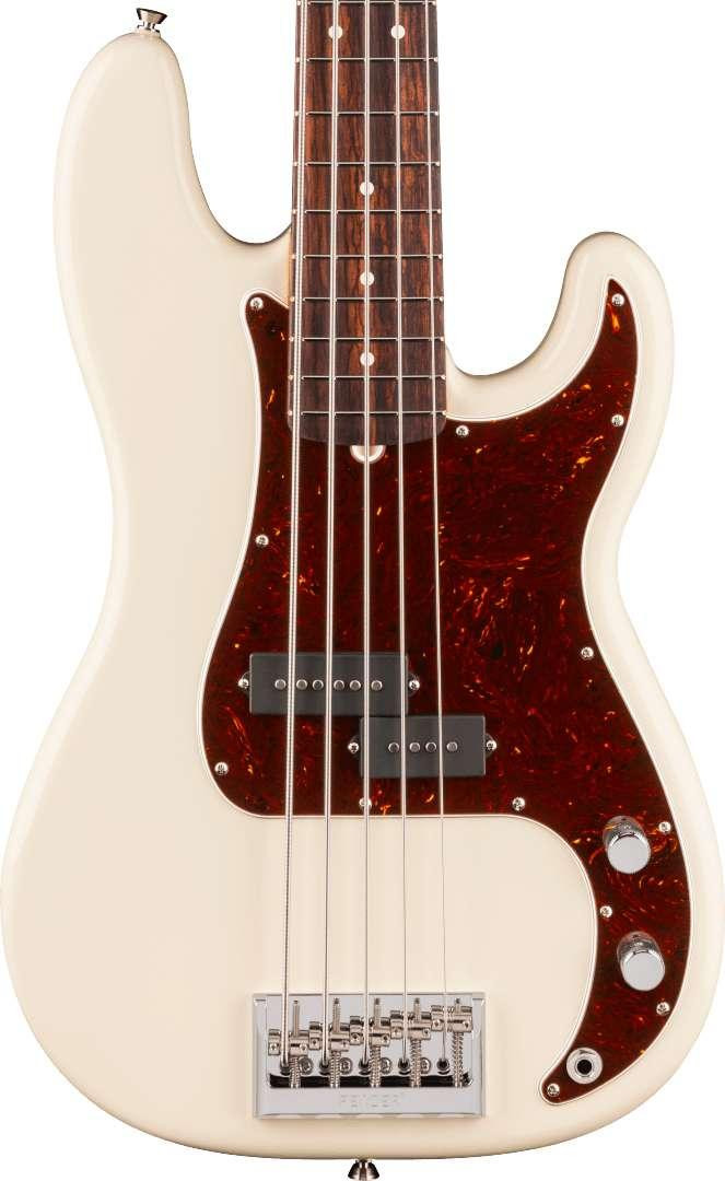 Fender American Professional Precision Bass V Guitar in Olympic White, Rosewood Fingerboard Fender American Professional Precision Bass V Guitar in Olympic White, Rosewood Fingerboard