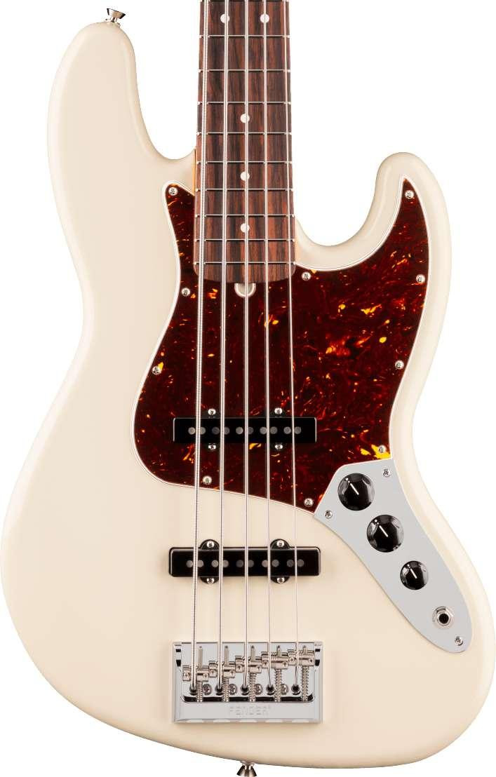 Fender American Professional Jazz Bass V Guitar in Olympic White, Rosewood Fingerboard Fender American Professional Jazz Bass V Guitar in Olympic White, Rosewood Fingerboard