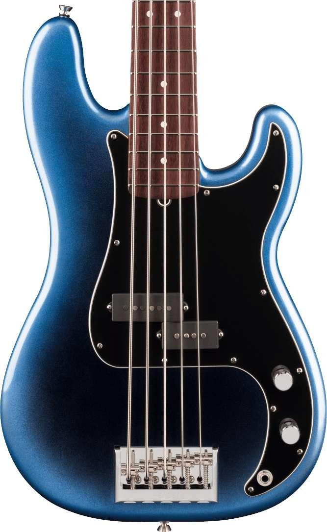 Fender American Professional Precision Bass V Guitar in Dark Night, Rosewood Fingerboard Fender American Professional Precision Bass V Guitar in Dark Night, Rosewood Fingerboard