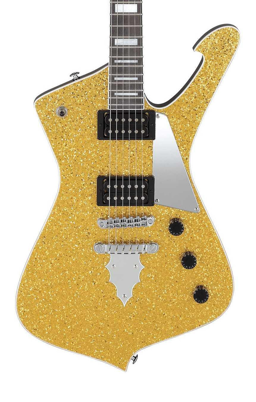 Ibanez Paul Stanley Signature Electric Guitar in Gold Sparkle Electric Guitar Ibanez Paul Stanley Signature Electric Guitar in Gold Sparkle Electric Guitar