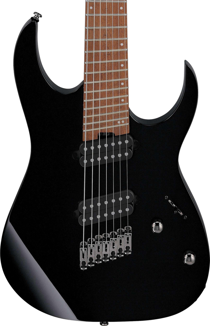 Ibanez RGMS7-BK RG 7-String Multi-Scale in Electric Guitar in Black