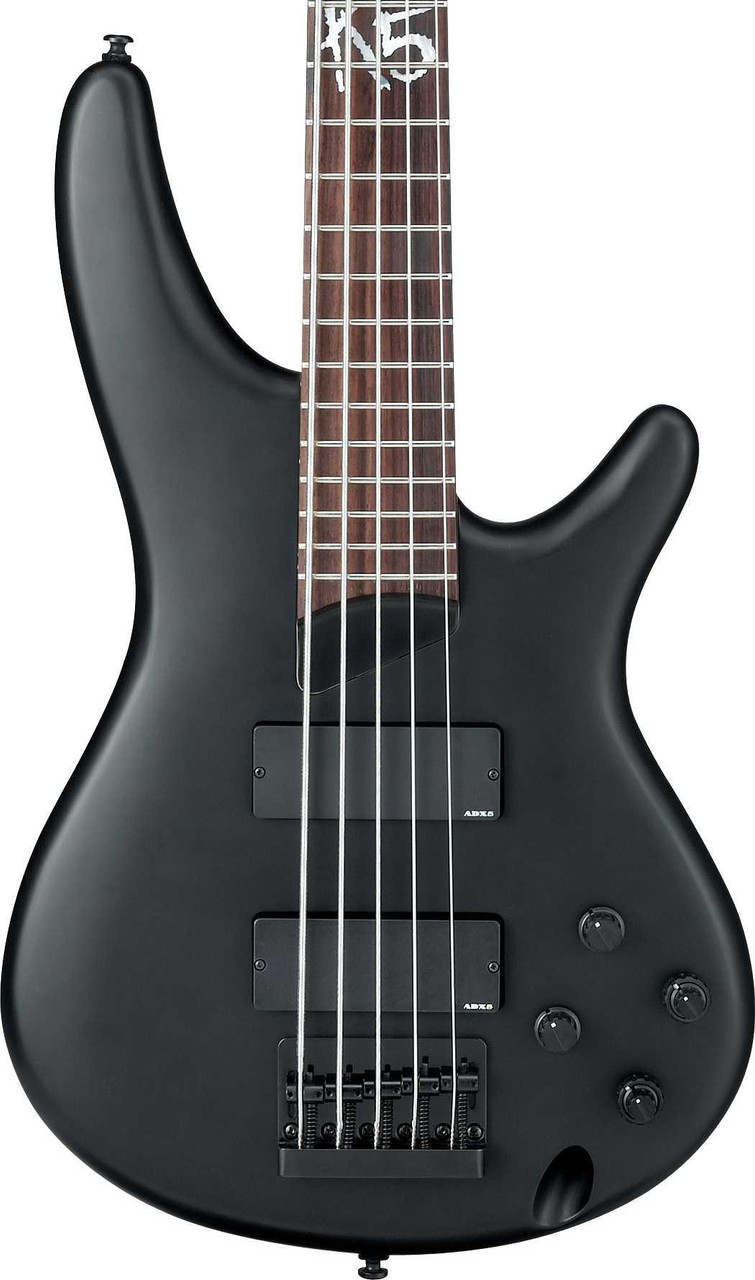 Ibanez K5-BKF in Fieldy Signature 5-String Bass Guitar in Black Flat